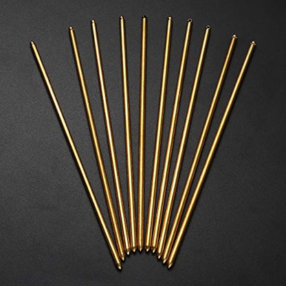 Beaupretty 10pcs Hair Sticks Vintage Metal Copper Hairpins Shawl Pins with Hole for Women