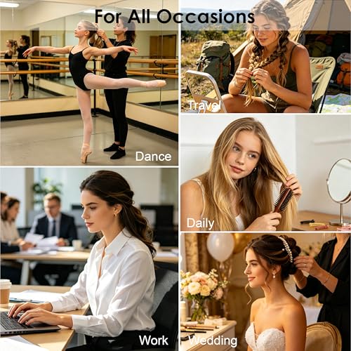 Hair Accessories Kit, Bobby Pins Set with Storage Box, Dance Competition Essentials Hair Styling Kit for Women Travel Ballet Updo Hairstyles(Black) - color: Black