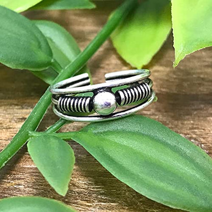 Gem Avenue 925 Sterling Silver Toe Rings Collections – Beach, Celtic, Heart, Dolphin, Flower & More Designs for Women – Elegant Adjustable Summer Jewelry - style: Style 20
