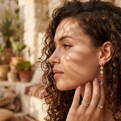 Mchic Dangle Earrings for Women: 18K Gold Plated CZ Drop Earrings Dainty Trendy Hypoallergenic Teardrop Bridal Wedding Style, Sparkly Elegant Dangling Jewelry Gift for Women Bridesmaid Prom Formal - color: Style 5-Gold