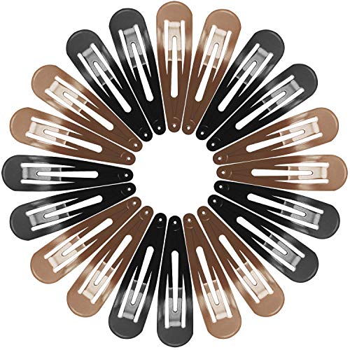 Women Hair Clips, Funtopia 40 Pcs 7cm/2.8 Inch Long No Slip Metal Hair Clip | Large Snap Hair Clips Barrettes Hairpins for Thick Hair (Brown, Black) - color: b.Black&Brown