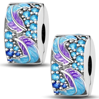 Pandach 925 sterling silver Clip Spacer Charm for Bracelet Clip Lock Stopper Bead Spacer European Openable Beads 2Pcs - style: 2-PAC614