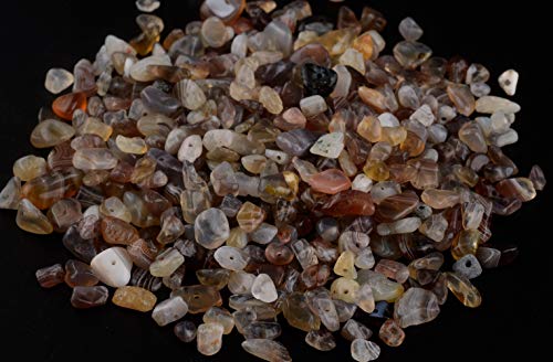 Natural Chip Stone Beads Persian Gulf Agate 5-8mm About 400 Pieces Irregular Gemstones Healing Crystal Loose Rocks Bead Hole Drilled DIY for Bracelet Jewelry Making(5-8mm, Persian Gulf Agate) - color: Persian Gulf Agate
