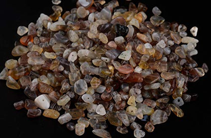 Natural Chip Stone Beads Persian Gulf Agate 5-8mm About 400 Pieces Irregular Gemstones Healing Crystal Loose Rocks Bead Hole Drilled DIY for Bracelet Jewelry Making(5-8mm, Persian Gulf Agate) - color: Persian Gulf Agate