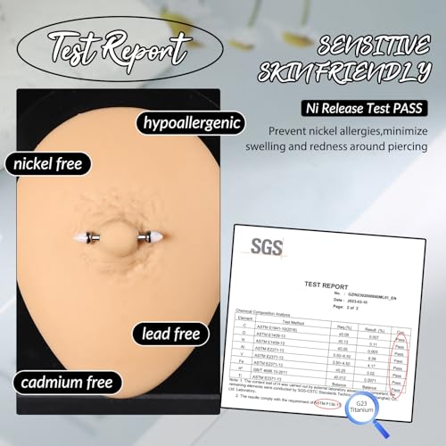 GAGABODY G23 Titanium Pair 14G Nipple Rings Tongue Jewelry Bridge Piercing | Internal Threaded Used in Nipple,Tongue,Bridge 14G Length from 12mm to 18mm Lightweight Daily Wear for Unisex Sensitive Skin - color: STYLE1B-Silver+Bullet White Opal, size: 14G+