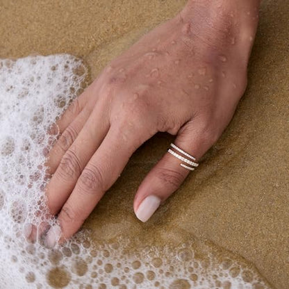 STORYJEWELLERY Thumb Rings for Women, Gold Plated Rings for Women, Spiral Ring, Statement Ring, Minimalist Jewelry