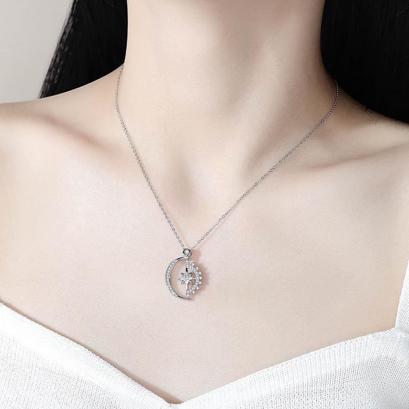 Angyape Badass Gifts For Women,To My Badass Squad Necklace We Always Have Each Other's Back All-Match Geometric Sun Necklaces Star and Moon Friendship Sliver Necklace Jewelry Gifts For My Best Friend - color: Set-Gold&Silver