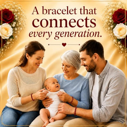 Baby Crystals Personalized Red Bracelet for Protection –Baby Jewelry for Girls | 14K Gold-Plated or Sterling Silver Initial Charm Bracelet | Baptism, Birthday Gifts - style: Red Single