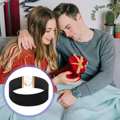 Yolev Black Choker Necklace for Women Gothic Velvet Choker Collar Necklace Emo Accessories for Holiday Party Cosplay Birthday Party