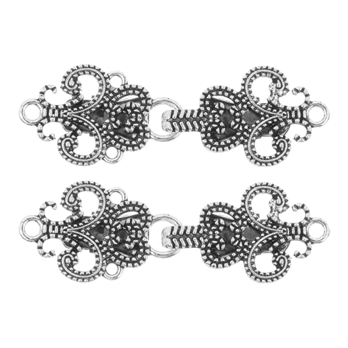 uxcell Vintage Sweater Clips Retro Shawl Clips Cape Cloak Clasp Cardigan Collar Brooch Clip - color: Silver