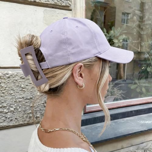6 PCS 5 Inch Extra Large Claw Clips, Big Hair Clips for Thick Long Curly Hair, Durable Matte Strong Hold Hair Claw Clips, Non-slip Square Hair Clips for Women - color: Olive Green