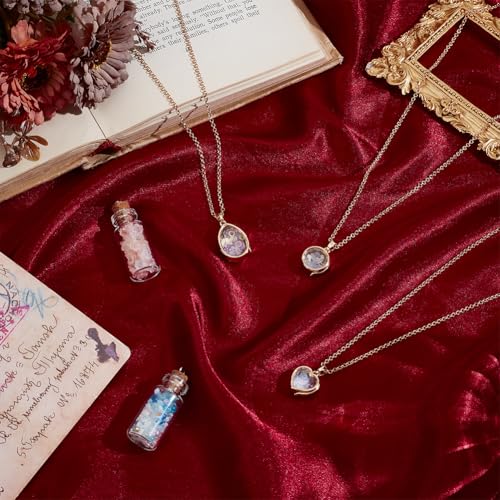 Memory Locket Charm Flat Round DIY Picture Photo Necklace Making Kit Chain Necklace Living Floating Glass Photo Frame Pendant for Women Men Wedding Christmas Jewelry Making - style: Flat Round