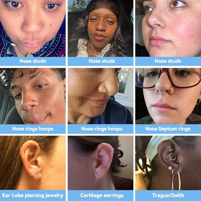 20g Nose Rings Studs and 18g Nose Rings Hoops for Women Men: Hypoallergenic Surgical Stainless Steel Threadless Corkscrew/L Shape/Straight Nose Studs Round Square Simulated Diamond CZ 1.5/2/2.5/3mm Nose Bone Studs Hinged Clicker Segment Nose Hoops Septum