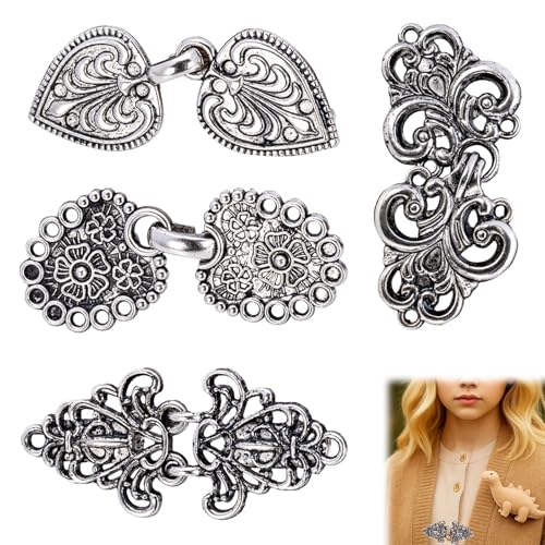 Sweater Clips – 4PCS Sweater Clips to Hold Sweater Together, Clothing & Dress Cinch Clip, Dress Tightener & Shawl Clips, Vintage Cinch Clips for Dresses, Shirt Clips for Women Clothing