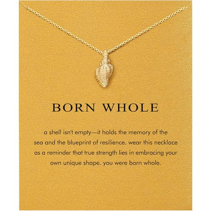 Baydurcan Dainty Gold Necklace for Women Ankh Mom Jesus Sun Star Necklace | 14K Gold Plated Pendant Necklaces Gifts for Friends Sister Mother, Birthday, Christmas, Graduation, Inspirational Gifts - style: Shell