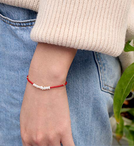 KELITCH Womens Pearl Bracelets Friendship Bracelet Handmade Miyuki Beads Charm Bracelet Holiday Gift - color: B12