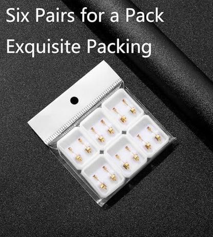 6Pairs 2mm/3mm Surgical Steel Hypoallergenic Piercing Studs, 20G 14K Real Gold Filled Tiny Stud Earrings Set for Multiple Hole Piercing (Cubic Zirconia, Pearl, Ball) - style: K01 : 3MM, Gold Pearl + Cubic Zirconia, 6 Pairs