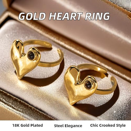 Western Captivating Tiger's Eye Stone Ring,Solitaire 8 * 10mm Oval Cut Gemstone 18K Gold Plated Stack 13mm Wide Ribbed Texture Band Statement Ring for Women - style: Tiger's Eye O