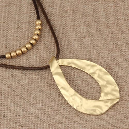 Chunky Pendant Necklace for Women Vintage Boho Necklaces Choker Layered Statement Necklaces Bohemian Jewlery Gifts - style: Casual Necklace