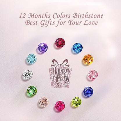 GMXLin Birthstone Birthday Charms Teardrop Love Heart Dangle Bead Compatible With Pandora Charms Bracelets - style: March Birthstone