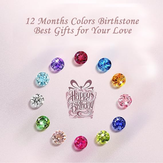 GMXLin Birthstone Birthday Charms Teardrop Love Heart Dangle Bead Compatible With Pandora Charms Bracelets - style: November Birthstone