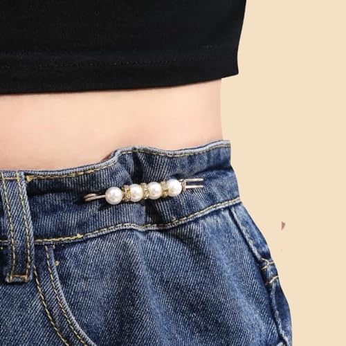 38 Pieces Pearl Brooch Pins Set, Scarf Ring Clips and Sweater Shawl Safety Pins and with Cover up Buttons Pins for Women T-Shirt Dress