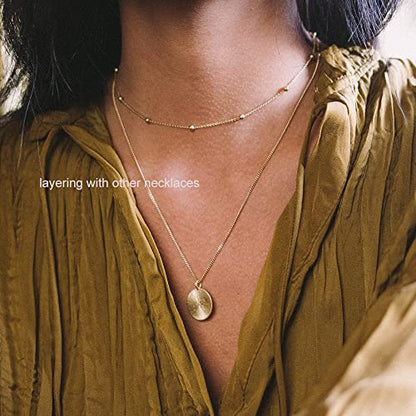 Freekiss Layered Necklace Set for Women Stackable | Herringbone Snake Cuban Rope Chain, Dainty Choker, Layered Stackable, Non Tarnish, Hypoallergenic, Adjustable 14-18.5" - color: Gold, style: Layer Beaded Choker+1.5mm snake