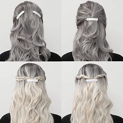 12pcs Hair Barrettes Set for Women and Girls, Hair Clips for Thick Thin Fine Hair, Non-metal Hair Accessories, Non-Slip Grip Handmade Snap Hairpin, BPA Free - color: SN12