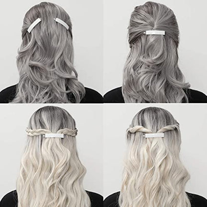 12pcs Hair Barrettes Set for Women and Girls, Hair Clips for Thick Thin Fine Hair, Non-metal Hair Accessories, Non-Slip Grip Handmade Snap Hairpin, BPA Free - color: SN12