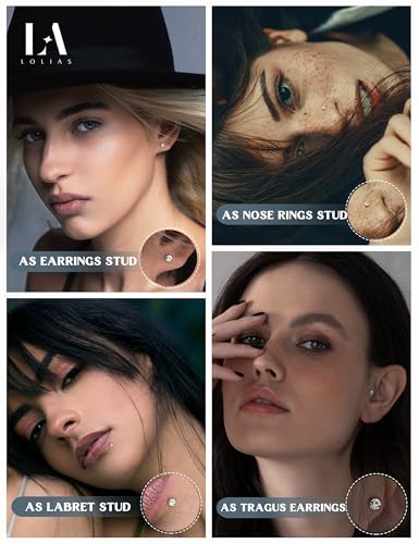 LOLIAS 80-160Pcs Surgical Steel Nose Rings Studs for Women Hypoallergenic | Straight or L Shaped Small Nose Studs Pin,Hypoallergenic 20G 22G Tiny Bone Nose Piercing Jewelry, 1.5/2/2.5/3 mm CZ Mix - color: 80Pcs 20G L shaped（white）