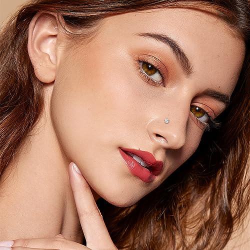ONESING 9-40 Pcs Nose Rings - Hoops, Studs & L Shape - Hypoallergenic Stainless Steel Nose Piercings for Women & Men - color: mixcolor