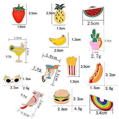 EuTengHao 25 Pieces Cute Enamel Lapel Pin Set Cartoon Brooch Pin Badges Brooch Pins for Clothing Bags Jackets Accessories Supplies DIY Crafts