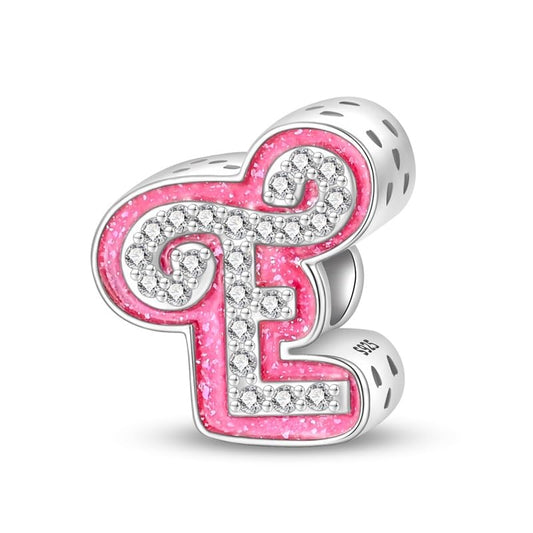 925 Sterling Silver Letter Charms Fits Pandora Bracelets Alphabet AZ Bead Charm for Bracelets Necklace with 5A Cubic Zirconia for Women Birthday Ceremony DIY Jewelry Gift - style: E