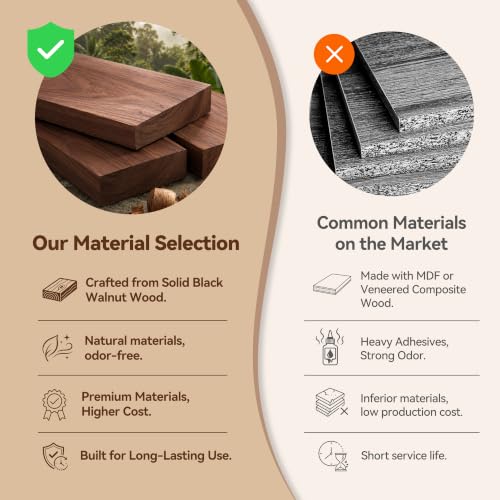 Black Walnut Jewelry Box for Women, Top Lock Wooden Organizer with Drawer | 3 Layer, Solid Wood, Removable Tray, Lock Key, Necklace Ring Earrings Watch Bracelet Case, Handcrafted, Gift for Mom Girls - color: 3 Layer Top Lock