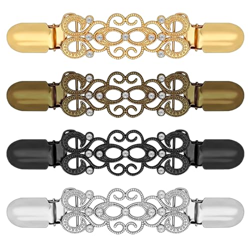 Cinch Clip 4 Pcs Sweater Clips for Cardigans | Vintage Style