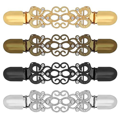 Cinch Clip 4 Pcs Sweater Clips for Cardigans | Vintage Style