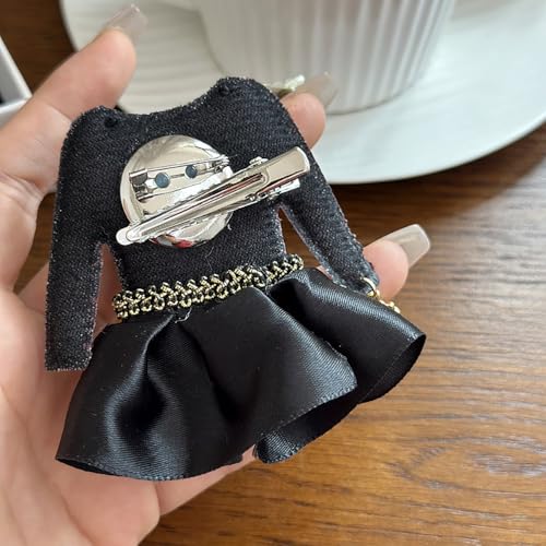 Fabric Dress Brooch Lapel Pin Lipstick Enamel Flower Cultured Pearl Crystal Pins Clip Suit Bags Backpack Scarf Clothes Accessories Brooches Fashion Jewelry for Women Mother - color: Red