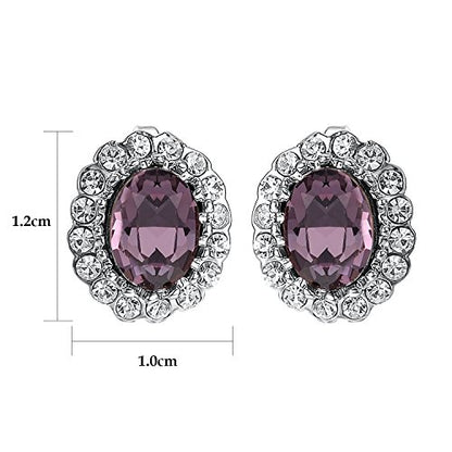 Yoursfs Vintage Crystal Clip On Earrings For Women Platinum Plated Rhinestone Clip On Earrings Non Pierced Oval Shap Cubic Zirconia Earring Hypoallergenic Jewelry - style: Vintage Crystal Earrings