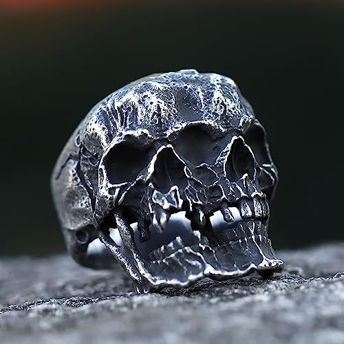 2023 Skull Ring Cool Evil Death Punk Rock Stainless Steel Rings Aly Style Jewelry - style: R1023