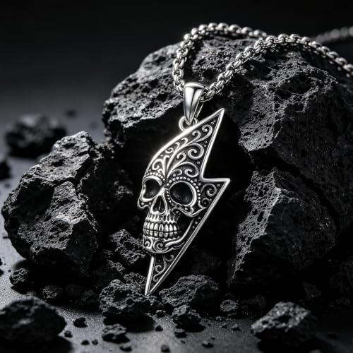 Skull Necklace for Men Women Gothic Skull Necklace for Men Women - style: Skull necklace#1