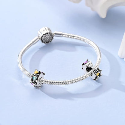 925 Sterling Silver Charms for Bracelets and Necklaces Beads Jewelry Charms for Women - color: Glowing Firefly Charm Clip