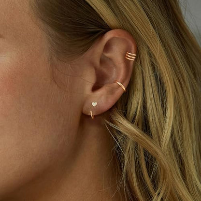 Ear Cuffs Non Piercing Ear Cuff Earrings for Women Gifts Trendy Stuff Clip on Cartilage Earrings Stacks Fake Earrings Jewelry Gifts - color: R: 2pcs silver ear cuff