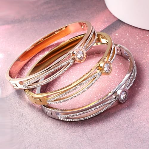 18K Gold Bangle Bracelets for Women 925 Sterling Silver Bracelets Bracelets Adjustable Boho Bracelets Stackble Cuff Bangle Bracelets for Men Women Chunky Gold Bangle Open Cuff Bracelets Christmas Gift - color: Bracelets-08