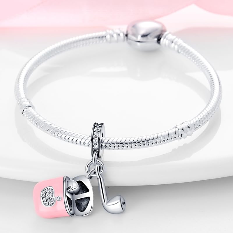 925 Sterling Silver Charms for Bracelets and Necklaces Beads Charms Jewelry Gift for Women - color: Headphones Charm