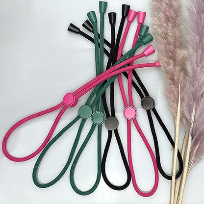 6 Pcs Adjustable Thick Hair Ties, Large Ponytail Holders for Natural Hair, Buns, Locs, Dreads, Curly & Afro Hair/Puffs - 3 Colors Hair Bracelet Bulk - color: Multicolor