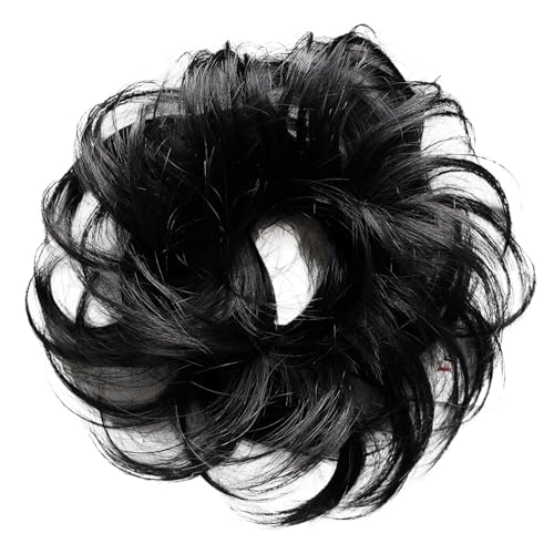 CAISHA Small Scrunchy Updo Hairpiece Ponytail Extensions Hair Tie Black G1C - color: Black