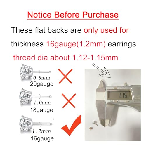 QWALIT 16gauge 14gauge Stainless Steel Replacement Balls for Lip Studs Labret Earrings Piercing Jewelry Septum Rings Externally Threaded Plastic Balls 3mm - 8mm - color: Set G- 16g(3mm) Screw flat backs