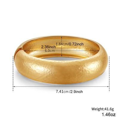YMBYCM Gold Chunky Bangle Bracelets for Women | Trendy Wide Chunky Cuff Bracelets Wrap Bracelet Fashion Jewelry Accessories - color: K-G
