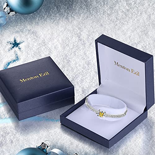 Fasion Jewelry Spiritual Guidance Bangle Bracelets For Women 18K Gold Plating Adjustable Bracelets with Crystal for Wife Girlfriend or Mothers, - color: Yellow