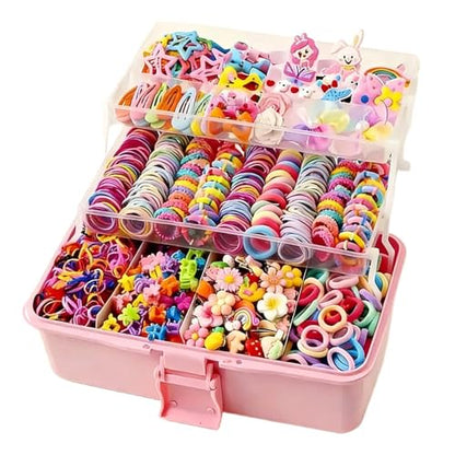 Little Girl Hair Accessories Set - Styling Tool | Girls Hair Accessories Set - for Carvinal Birthday Holiday Stocking Stuffer Dress Decor School